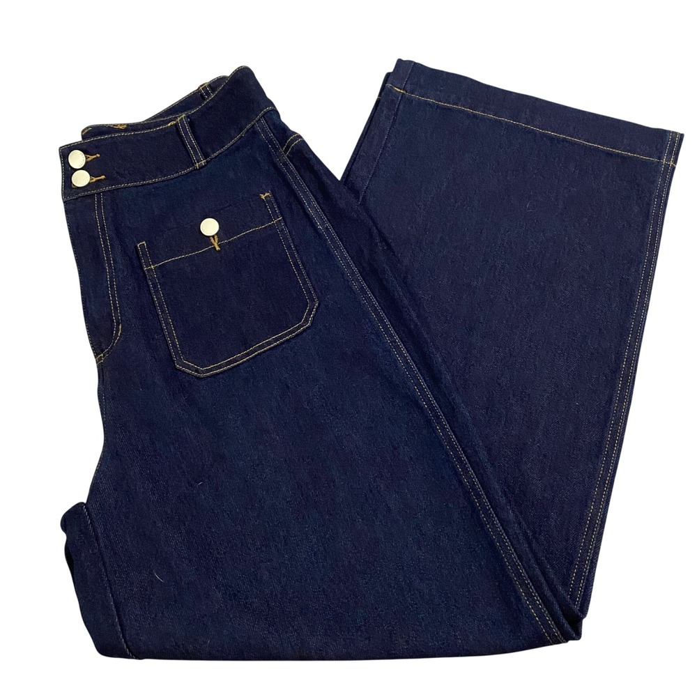 Commense Dark Blue Wide Leg Flare Jeans